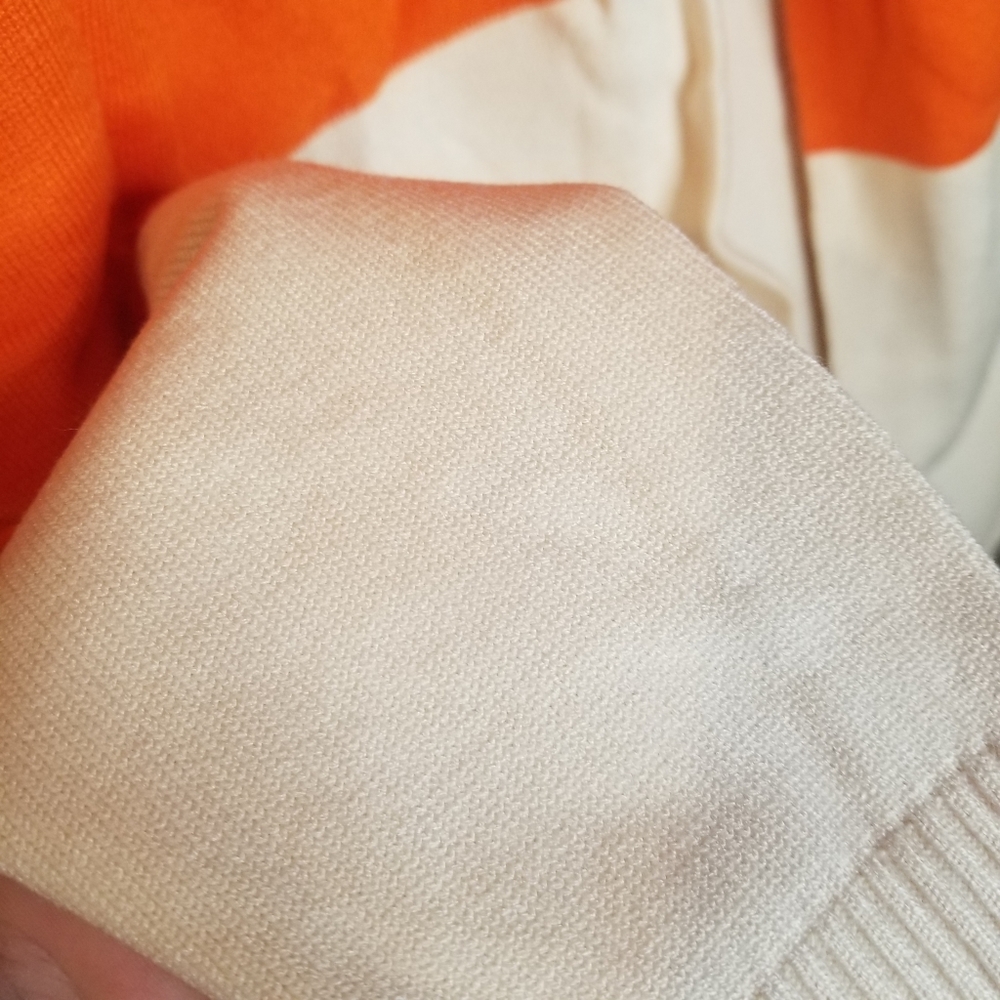 5⭐Orange brown & cream long duster open cardigan - Picture 5 of 5